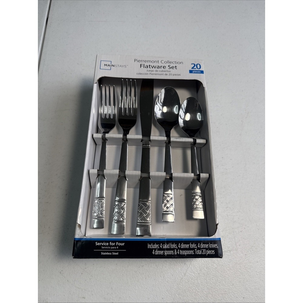 mainstays flatware set pierremont collection